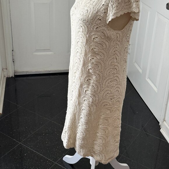 INC INTERNATIONAL CONCEPTS Women’s Ivory/Gold Embroidered Sheath Dress Sz L - Picture 9 of 15